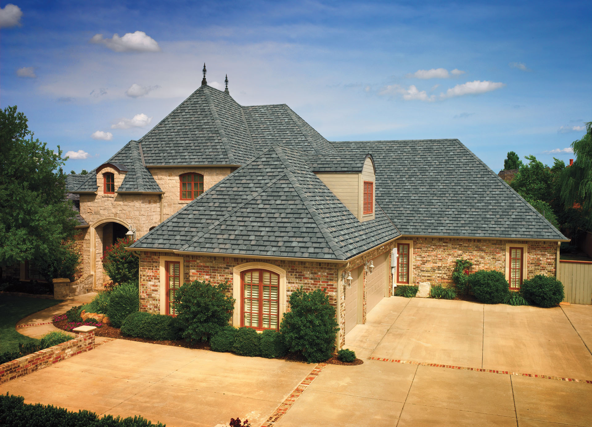 A large home with a new roof.