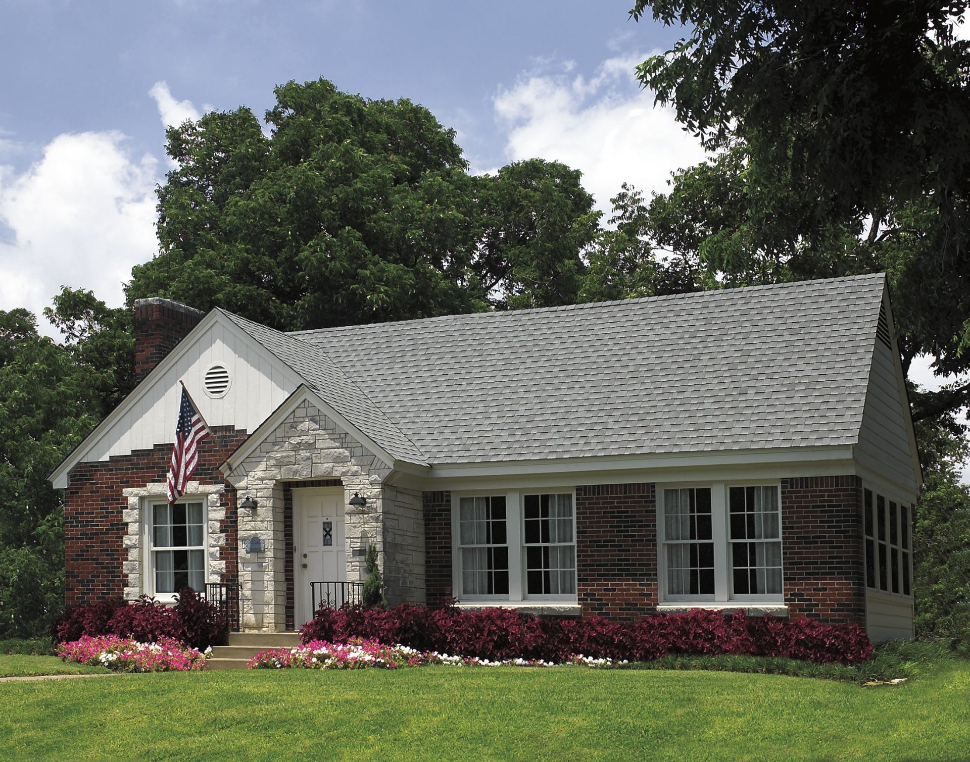 A residential home with attractive roof.