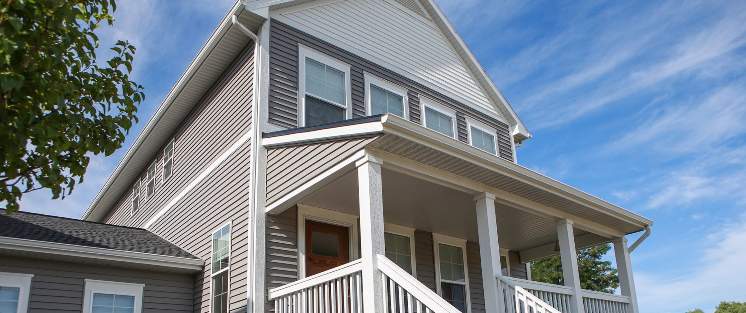 The exterior of an attractive residential home.